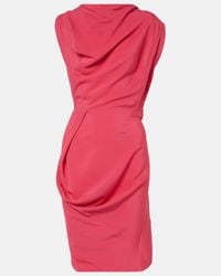 Vivienne Westwood Panther Draped Midi Dress in Red | Lyst Vivienne Westwood Panther Draped Midi Dress in Red | Lyst