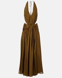 emerald green maxi dress casual Long sleeve green maxi dress