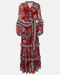 chinese dress ladies Farm Rio Women's Majestic Garden Black Maxi Dress, S / Majestic Garden Black