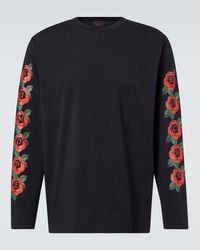 Simone Rocha Olympia Printed Cotton Jersey T-Shirt in Black for