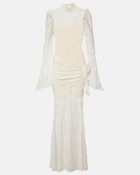 chinese dress ladies Devyn Lace Ruffle Bodycon Mini Dress • American Threads Boutique Dresses White / M main image 1