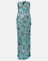Rachel Gilbert Landon Gown Dress in Green | Lyst