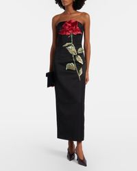 LEO LIN Exclusive Rayna Floral-Appliqud Cutout Crepe Maxi Dress in Blue |  Lyst