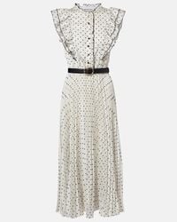 white and pink embroidered dress FANM MON main image 0
