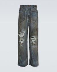 Balenciaga Relief Stitching Jeans in Gray for Men | Lyst