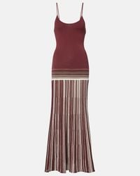 Faithfull the Brand Noa Shirred Striped Cotton-Blend Poplin Mini Dress in  Green | Lyst