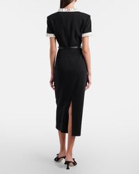 ruched strapless midi dress diagonal hem ruched strapless midi dress Bronze / Large