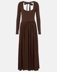 Polo Ralph Lauren Waffle-Knit Henley Maxi Dress in Brown | Lyst UK