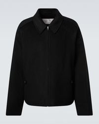Acne Studios Wool Zipper Jacket in Black for Men | Lyst