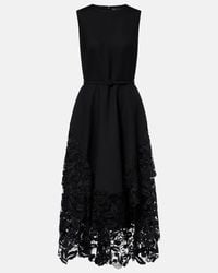 Oscar de la Renta Abstract Watercolor Fringe Cocktail Dress | Lyst