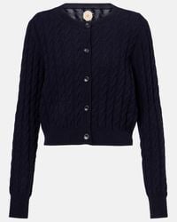 Lauren Manoogian Handknit Cable Cardigan in Natural | Lyst