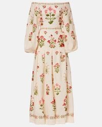 Agua Bendita Balsa Canna Dress in White | Lyst
