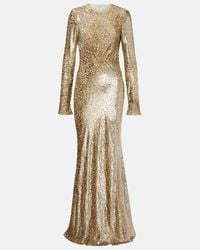 Self-Portrait Twisted Metallic Fil Coupe Dress in Blue | Lyst UK