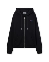 Off-White c/o Virgil Abloh Black Diagonal Gradient Zip Hoodie for