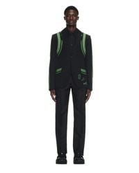 Off-White c/o Virgil Abloh Pivot Velvet Varsity Jacket in Green for Men |  Lyst