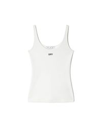 Off-White c/o Virgil Abloh Off Stamp Ribbed Tank Top - White