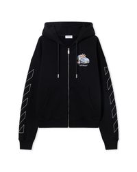 Off-White c/o Virgil Abloh Skate Fit Ow23 Hoodie With Front Zip in