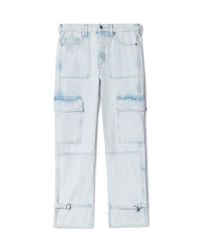 Off-White c/o Virgil Abloh Jeans cargo con applicazione graffiti - Blu