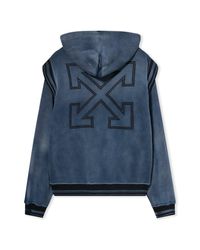 Off-White c/o Virgil Abloh Varsity Hoodie in Green for Men Off-White c/o Virgil Abloh Varsity Hoodie in Green for Men