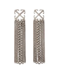 Off-White c/o Virgil Abloh Small Arrow Earrings in Black | Lyst