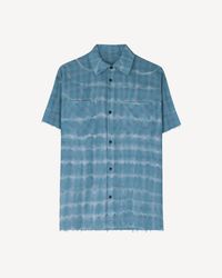 Other S/s Faded Flannel Shirt - Blue
