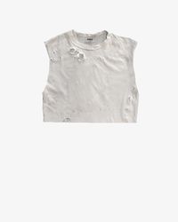 Other Cropped Thrasher Tank - White