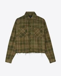 Other Cropped Flannel Shirt - Green