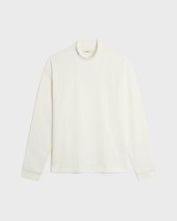 PANGAIA Archive Organic Cotton High Neck Long Sleeve T-shirt With C-fibertm - White
