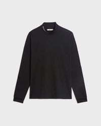 PANGAIA Archive Organic Cotton High Neck Long Sleeve T-shirt With C-fibertm - Black