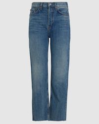 RE/DONE Stove Pipe High-rise Straight Jeans - Blue