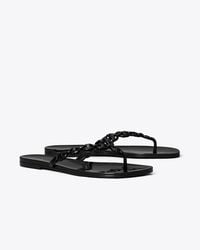COACH Janice Flip Flops in Black | Lyst