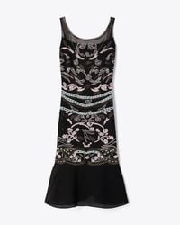 Tory Burch Embellished Lace Caftan Dress in White | Lyst