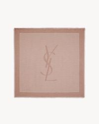 Lavallière en étamine de laine imprimé bandana ysl Saint Laurent