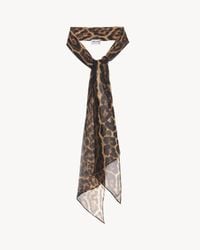 小物 Saint Laurent Paris BANDANA LAVALLIERE Saint Laurent Lavallière Tie In Wool Etamine With Ysl Bandana