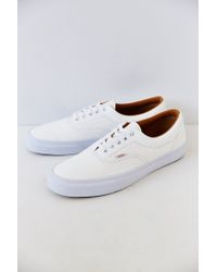 vans leather era white