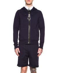 Band Of Outsiders Men S Giant Zip Cotton Hoodie In Navy Blue Lyst Band Of Outsiders Men S Giant Zip Cotton Hoodie In Navy Blue Lyst