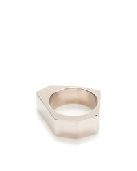 Marni | Metallic Structured Palladium Bangle | Lyst
