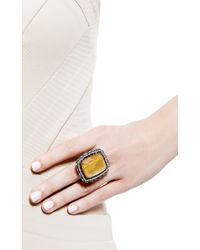 Bochic | Orange Moss Agate and Diamond Ring | Lyst