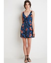 forever 21 blue floral dress