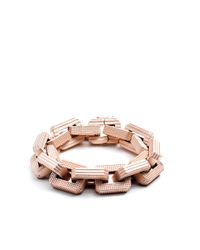 Eddie Borgo | Metallic Rose Goldplated Large Link Bracelet | Lyst