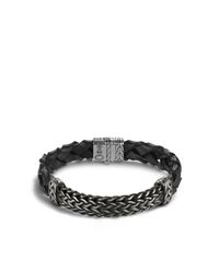 John Hardy | Black Classic Chain Station Bracelet for Men | Lyst