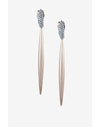 French Connection | Pink Pave Stud And Spike Earring | Lyst