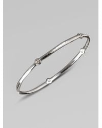 Ippolita | Metallic Stella Diamond & Sterling Silver Five-stone Bangle Bracelet | Lyst
