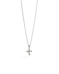 John Hardy | Metallic Small Cross Pendant With Diamond | Lyst