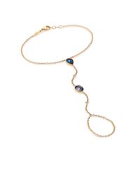 Jacquie Aiche | Metallic Blue Topaz, Diamond & 14k Yellow Gold Hand Chain Bracelet | Lyst