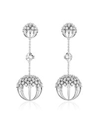 Paul Morelli | Metallic Mixed Diamond Cluster Sphere Drop Earrings | Lyst