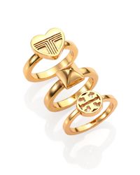 Tory Burch | Metallic Adeline Stackable Ring Set | Lyst