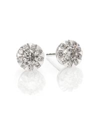 Kwiat | Metallic Sunburst Diamond & 18k White Gold Stud Earrings | Lyst
