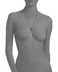 Chan Luu | Metallic Labradorite Beaded Y Necklace | Lyst