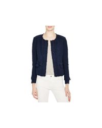 navy boucle jacket